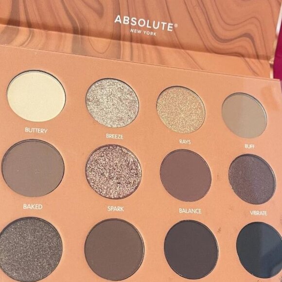 ABSOLUTE NEW YORK TOASTED AURA EYESHADOW & BLUSH 12 COLOR MULTI FORMULA PALETTE - Picture 3 of 8